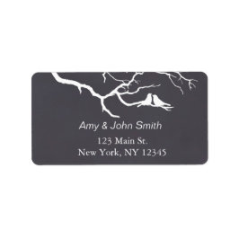 Lovebirds krijtbord adresetiketten lovebird4 etiket