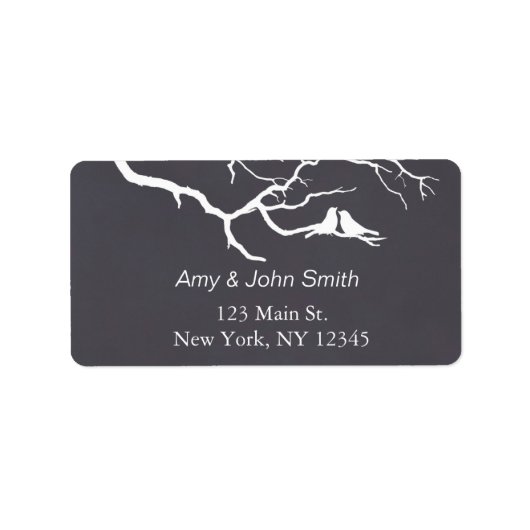 Lovebirds krijtbord adresetiketten lovebird4 etiket (Voorkant)