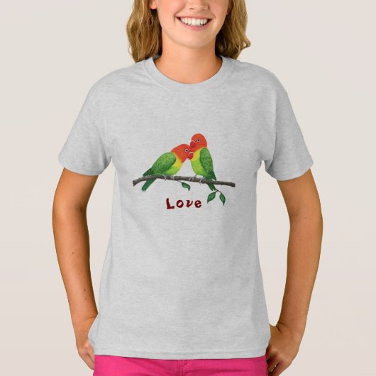 Lovebirds Meisjes T-shirt (Voorkant)