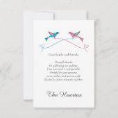 Lovebirds Mexicaanse bruiloft bedankje Bedankkaart (Achterkant)