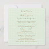 Lovebirds Mint bruiloft uitnodiging (Achterkant)