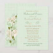 Lovebirds Mint Wedding repetitie diner Kaart (Voorkant / Achterkant)