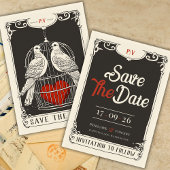 Lovebirds' Nest Save the Date Kaart