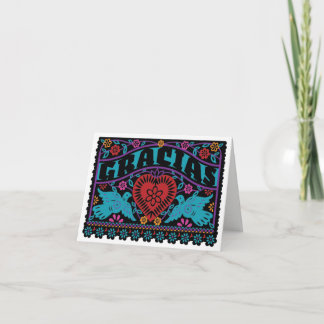 Lovebirds Papel Picado Note Kaart met Dusky kleure