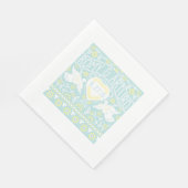 Lovebirds Papel Picado Style Gepersonaliseerd serv Servetten (Hoek)