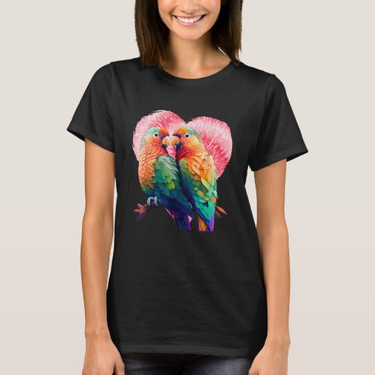Lovebirds Parrot  Lovebird Exotic Birds Bird T-shirt (Voorkant)