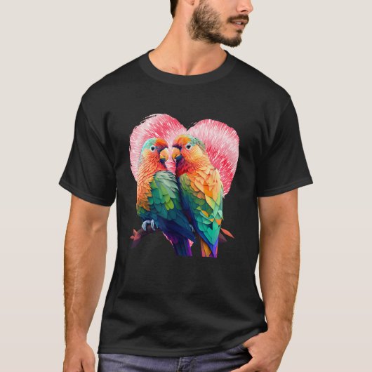 Lovebirds Parrot Lovebird Exotic Birds Bird T-shirt (Voorkant)