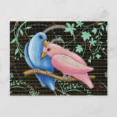 Lovebirds Postcard Briefkaart (Voorkant)