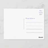 Lovebirds Purple Love Wedding Briefkaart (Achterkant)