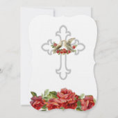 Lovebirds Red Roses Christelijke bruiloft Kaart (Achterkant)
