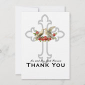 Lovebirds Red Roses gepersonaliseerd Dank u Bedankkaart (Voorkant)