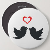 LOVEBIRDS RONDE BUTTON 6,0 CM (Voorkant /achterkant)