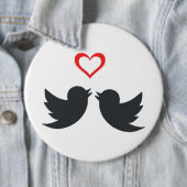 LOVEBIRDS RONDE BUTTON 6,0 CM (In situ)