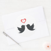 LOVEBIRDS RONDE STICKER (Envelop)