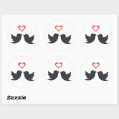 LOVEBIRDS RONDE STICKER (Vel)