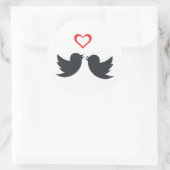 LOVEBIRDS RONDE STICKER (Tas)