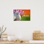 Lovebirds, twee duiven in liefde, mooie achtergron poster (Keuken)