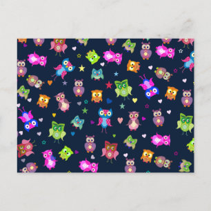 Lovebirds - uilen briefkaart