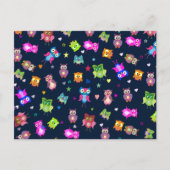 Lovebirds - uilen briefkaart (Voorkant)