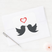 LOVEBIRDS VIERKANTE STICKER (Envelop)