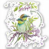 Lovebirds voor Valentijnsdag Sticker (Voorkant)