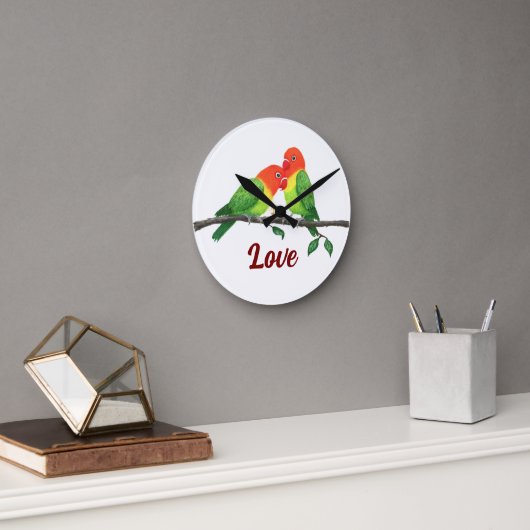Lovebirds wandklok (Kantoor)
