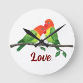Lovebirds wandklok (Voorkant)