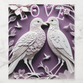 LOVEBIRDS WIJN ETIKET (Enkel label)