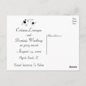 Lovebirds Zwart Wit Trouwen Save The Date Briefkaart (Achterkant)