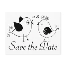 Lovebirds Zwart Wit Trouwen Save The Date