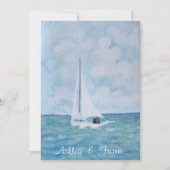 Loveboot (b) huwelijksuitnodiging kaart (Voorkant)