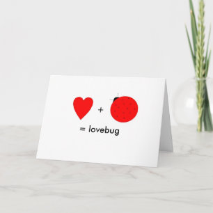 lovebug kaart voor Valentijnsdag