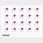 Lovebug lievebug roze witte naam sticker (Vel)