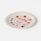 Lovebug Summer Baby shower Papieren Bordje (Gekanteld)