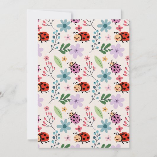 Lovebug Verjaardag Meisjes Jongens Liefde Bug Lady Kaart (Achterkant)