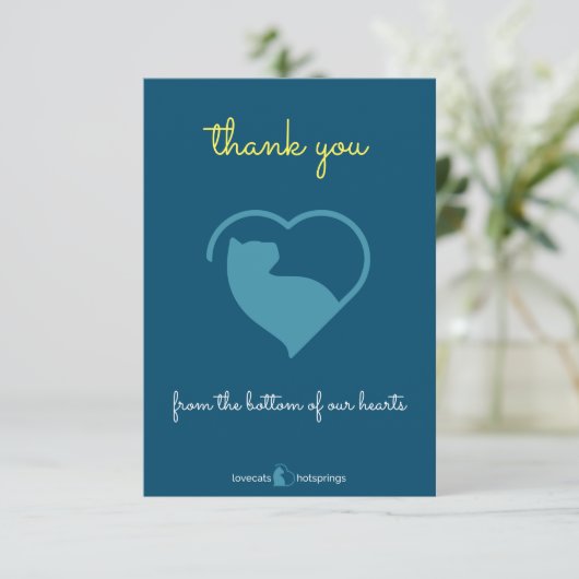 lovecats hotsprings Dank u kaart (Staand voorkant)