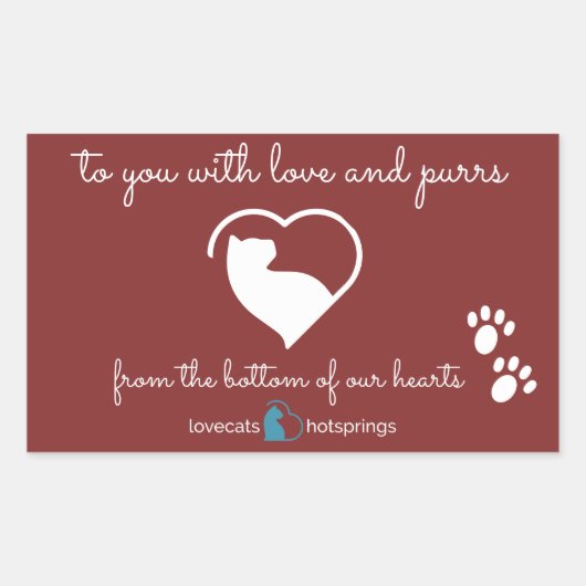 Lovecats Hotsprings sticker (Voorkant)