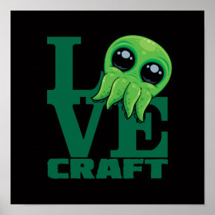 Lovecraft Baby Cthulhu Design – Spookachtige Schat Poster