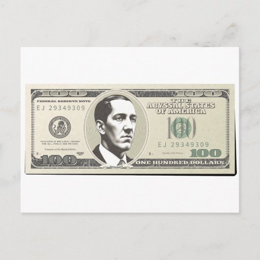 Lovecraft Dollar Briefkaart (Voorkant)