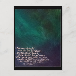 Lovecraft Lore of Ocean Painting Calligraphy Briefkaart