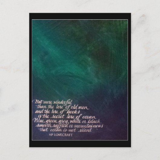 Lovecraft Lore of Ocean Painting Calligraphy Briefkaart (Voorkant)