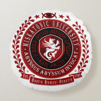 Lovecraft Pillow - Miskatonic Crest Logo Rond Kussen