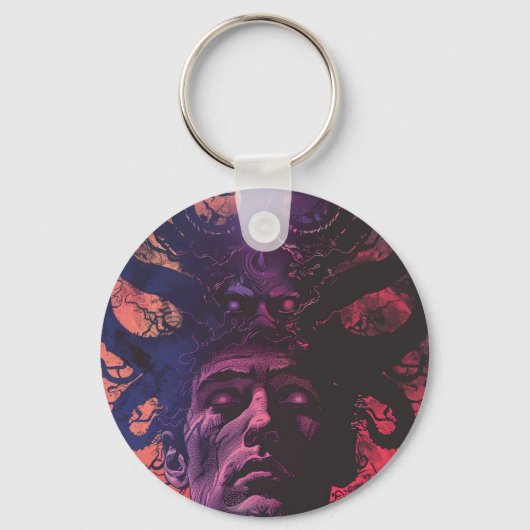 Lovecraftian Dark Fantasy Sleutelhanger (Voorkant)