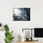 Lovecraft's Nightgaunt Hunt Poster (Thuiskantoor)