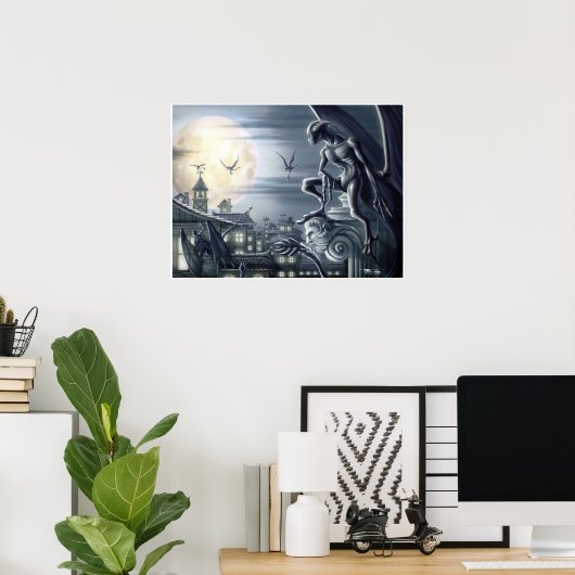 Lovecraft's Nightgaunt Hunt Poster (Thuiskantoor)