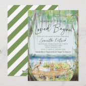 Loved Bayou Swamp Baby shower Invitation Kaart (Voorkant / Achterkant)