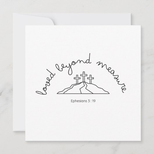 Loved Beyond Invitation Christelijk Kaart Faith (Voorkant)