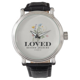 Loved Beyond Measure – Romans 5:8 Christian Bible Horloge