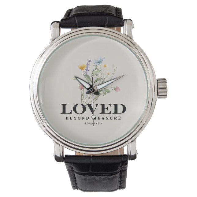 Loved Beyond Measure – Romans 5:8 Christian Bible  Horloge (Voorkant)