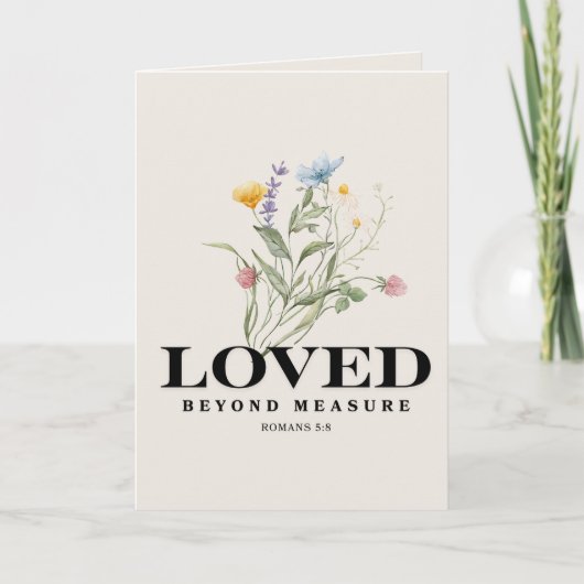 Loved Beyond Measure – Romans 5:8 Christian Bible Kaart (Voorkant)